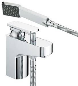 Bristan Ovali 1 Tap Hole Bath Shower Mixer Tap With Shower Kit (Chrome).