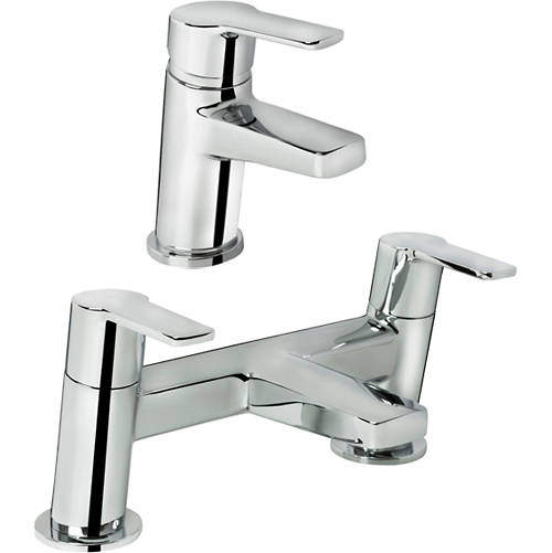 Bristan Pisa Basin & Bath Filler Tap Pack (Chrome).