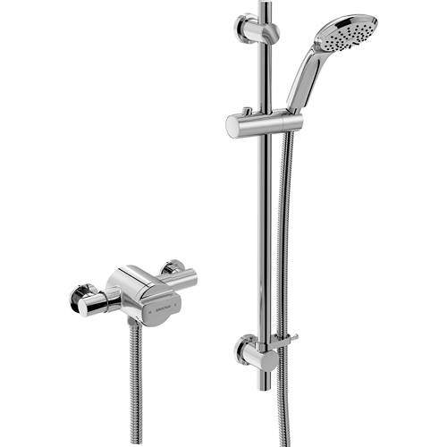 Bristan Quest Exposed Shower Valve With Slide Rail Kit (Chrome).