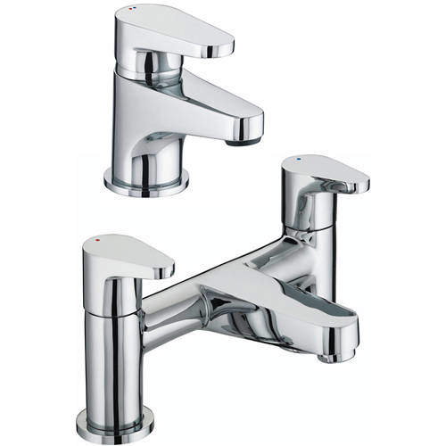 Bristan Quest Basin & Bath Filler Tap Pack (Chrome).