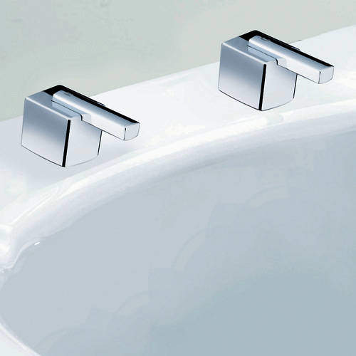 Bristan Qube 3/4" Side Tap Valves (Chrome).