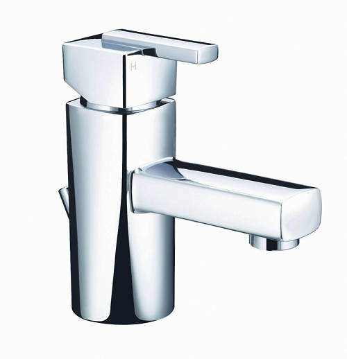 Bristan Qube Mini Basin Mixer Tap With Pop Up Waste (Chrome).