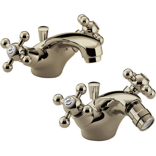 Bristan Regency Basin & Bidet Mixer Tap Pack (Gold).