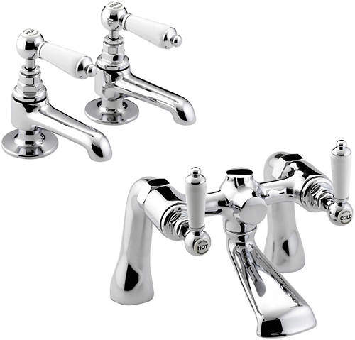 Bristan Renaissance Basin & Bath Filler Taps Pack (Chrome).