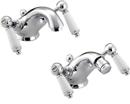 Bristan Renaissance Mono Basin & Bidet Taps Pack (Chrome).