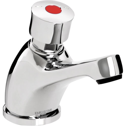 Bristan Commercial Timed Flow Soft Touch Basin Tap (Single, Chrome).