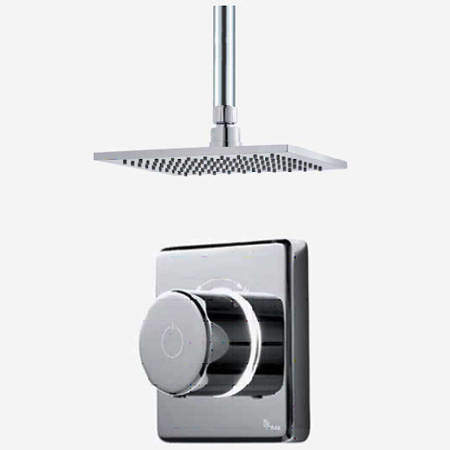 Digital Showers Digital Shower Valve, Wall Arm & 8" Shower Head (HP).