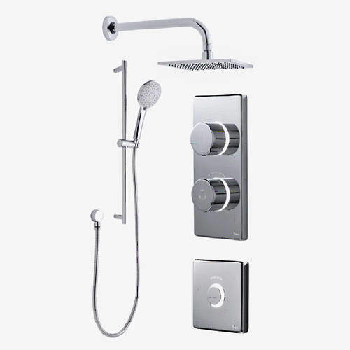 Digital Showers Digital Shower Pack, Slide Rail, Square Head & Remote (LP).