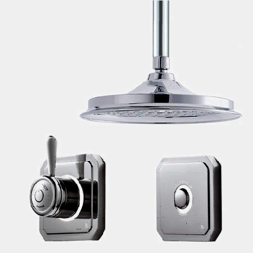 Digital Showers Digital Shower Valve, Remote & 12" Shower Head (HP).