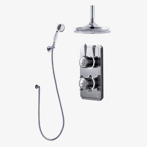 Digital Showers Twin Digital Shower Pack With Spray Kit & 12" Head (HP).