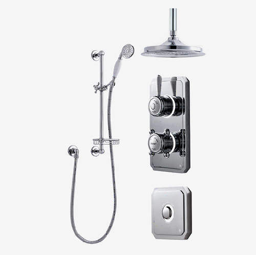 Digital Showers Digital Shower Pack, Rail, Basket, 6" Head & Remote (HP).