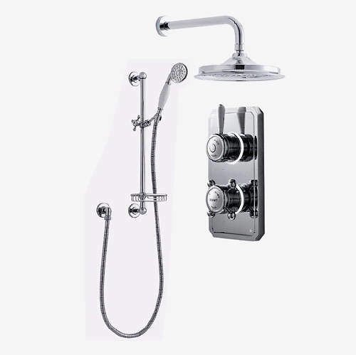 Digital Showers Digital Shower Pack, Slide Rail, Basket & 12" Head (HP).