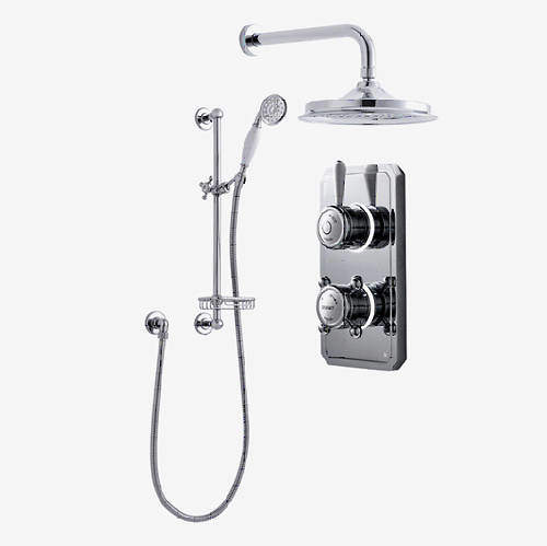 Digital Showers Twin Digital Shower Pack With Slide Rail & 6" Head (HP).