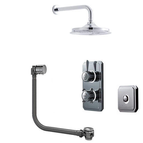 Digital Showers Digital Shower Pack, Bath Filler, 12" Head & Remote (HP).