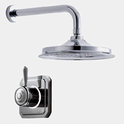 Digital Showers Digital Shower Valve, Wall Arm & 12" Shower Head (LP).