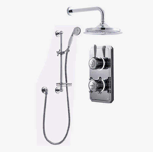 Digital Showers Digital Shower Pack, Slide Rail, Basket & 12" Head (LP).