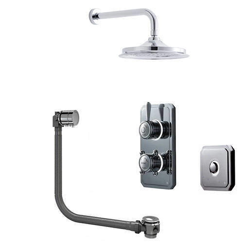 Digital Showers Digital Shower Pack, Bath Filler, 6" Head & Remote (LP).