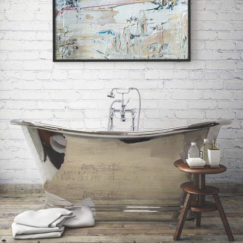 BC Designs Nickel Boat Bath 1700mm (Nickel Inner/Nickel Outer).