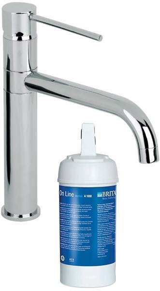 Mayfair Kitchen Kitchen Tap With Brita On Line Active Filter Kit (Chrome).