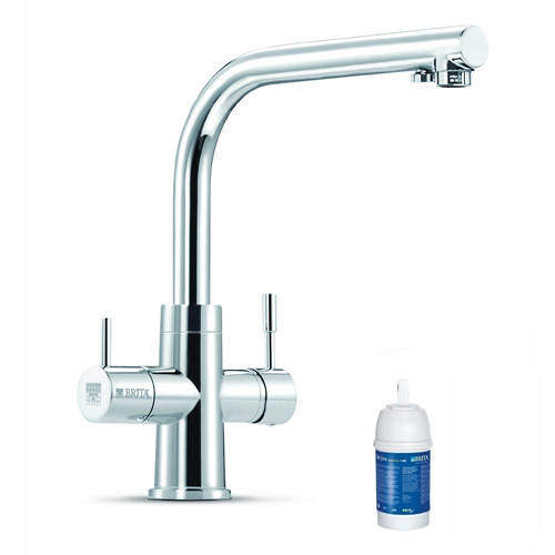 Brita Filter Taps Dolce 3 In 1 Filter Kitchen Tap With LED Lights (Chrome).
