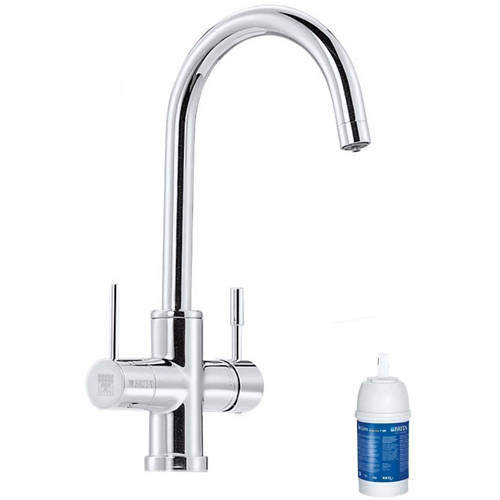 Brita Filter Taps > Talori 3 In 1 Filter Kitchen Tap With LED Lights  (Chrome).