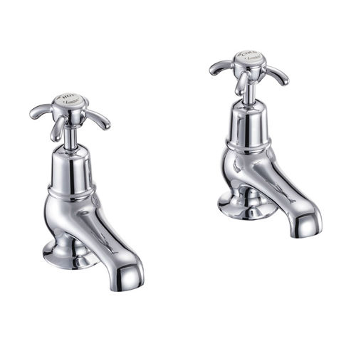 Burlington Anglesey Basin Taps 3" (Chrome & White).