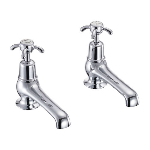 Burlington Anglesey Bath Taps (Chrome & White).