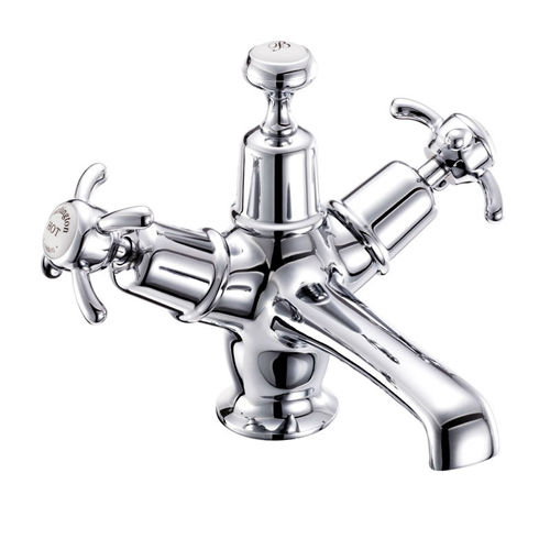 Burlington Anglesey Basin Tap With Click Clack Waste (Chrome & White).