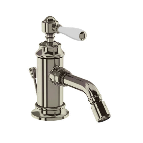 Burlington Arcade Bidet Tap With Lever Handle & Waste (Nickel & White).