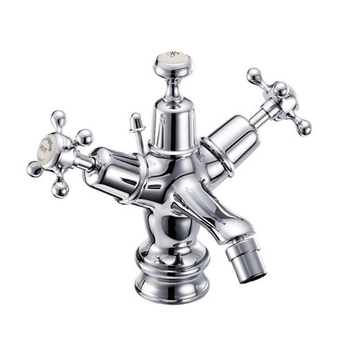 Burlington Claremont Bidet Tap With Pop Up Waste (Chrome & Medici).