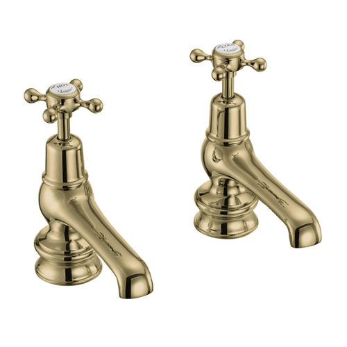 Burlington Claremont Basin Taps 5" (QT, Gold & White).