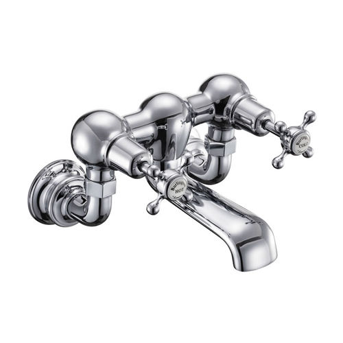 Burlington Claremont Wall Mounted Bath Filler Tap (Chrome & White).