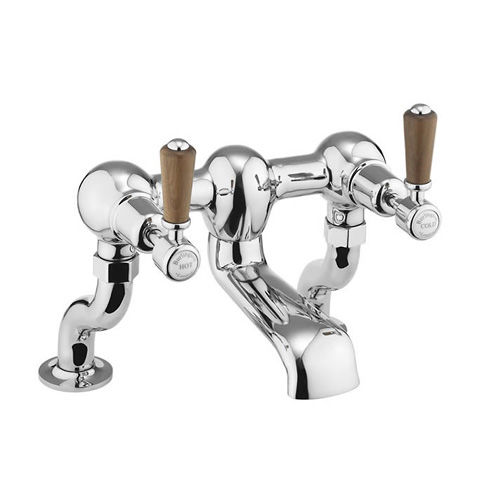 Burlington Kensington Bath Filler Tap (Chrome & Walnut).