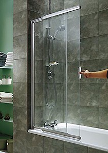 Coram Screens Chrome sliding bath screen.