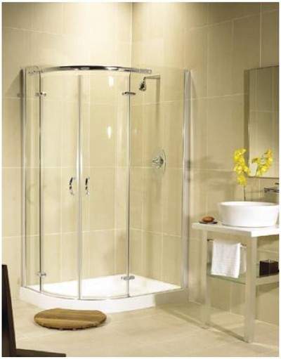 Image Allure Left Handed 800x1000 offset quadrant shower enclosure.