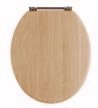Woodlands Toilet Seat with brass bar hinge (Maple)