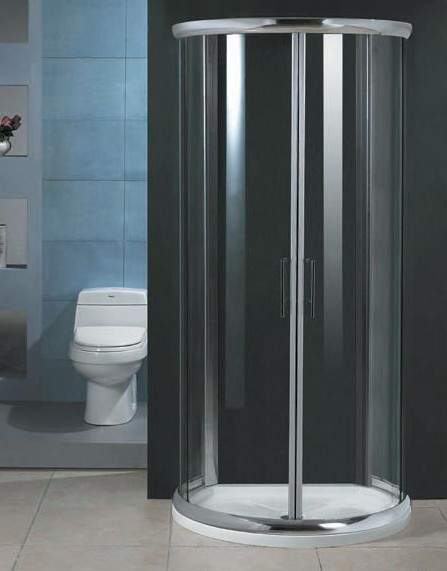 Tab Milano D-Shaped shower enclosure with slimline shower tray.