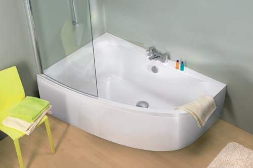 Saninova Complete Clio Shower Bath (Left Handed).  1500x1000mm.