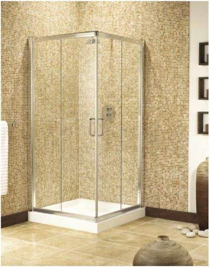Image Ultra 760mm shower enclosure with sliding corner doors.