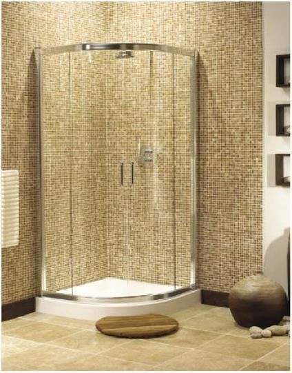 Image Ultra 900 curved quadrant shower enclosure with sliding doors.