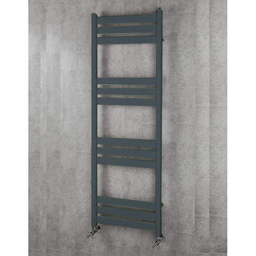 Colour Heated Towel Rail & Wall Brackets 1500x500 (Anthracite Grey).