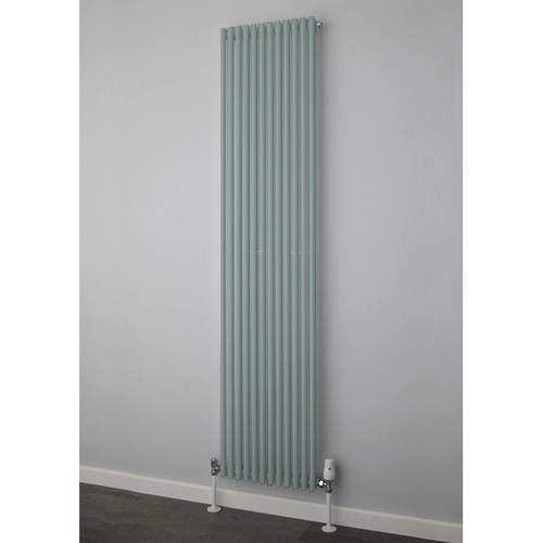 Colour Chaucer Single Vertical Radiator 1820x402mm (Traffic Grey).