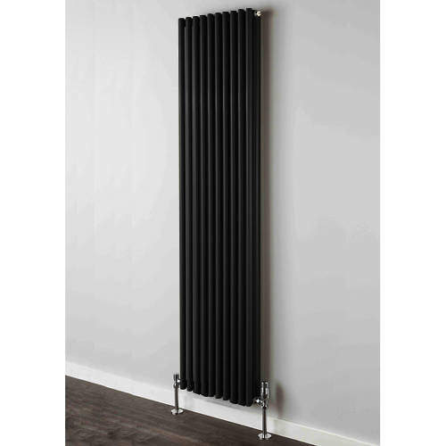 Colour Chaucer Double Vertical Radiator 1820x402mm (Jet Black).