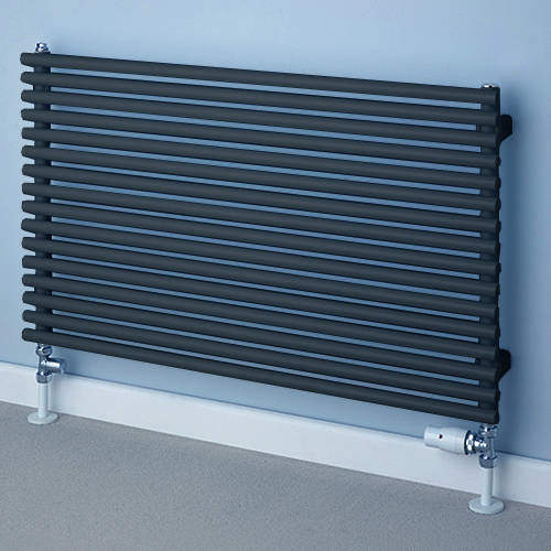 Colour Chaucer Single Horizontal Radiator 538x1220mm (Jet Black).