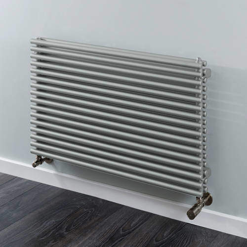 Colour Chaucer Double Horizontal Radiator 538x1520mm (Traffic Grey).