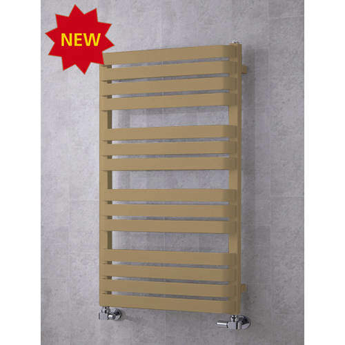 Colour Heated Towel Rail & Wall Brackets 1110x500 (Grey Beige).