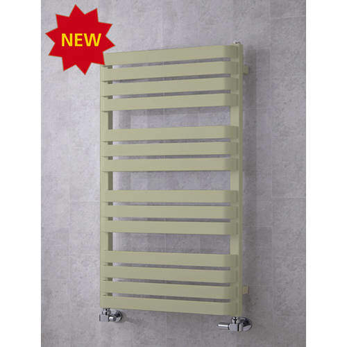 Colour Heated Towel Rail & Wall Brackets 1110x500 (Pebble Grey).