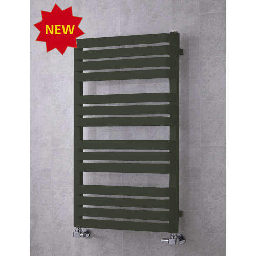 Colour Heated Towel Rail & Wall Brackets 1110x500 (Signal Black).