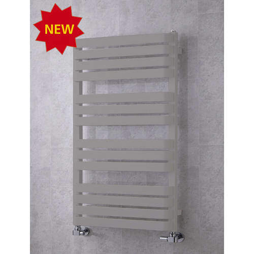 Colour Heated Towel Rail & Wall Brackets 1110x500 (White Alumin).