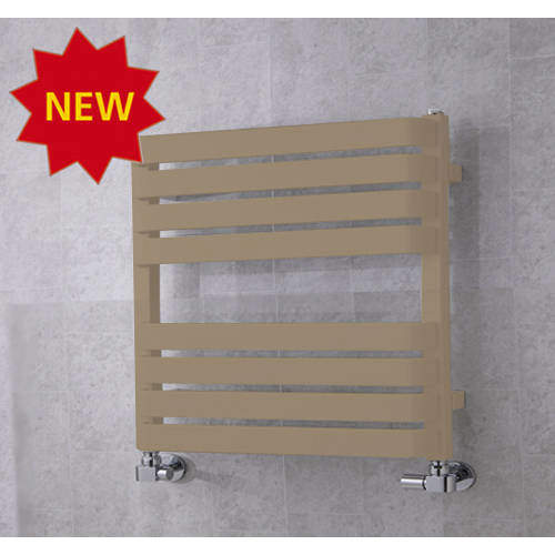 Colour Heated Towel Rail & Wall Brackets 655x500 (Grey Beige).